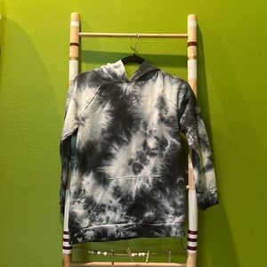 Gray and White Tie Dye Hoodie, More Than Magic, Kids L 10/12